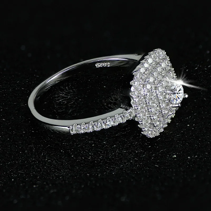 Женское кольцо из серебра 925 пробы с фианитом|ring jewelry|luxury ringaaa zirconia |