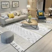 Простой ковер в скандинавском стиле, современный диван, журнальный столик, матрас, прекрасный прикроватный коврик, покрытое прямоугольным покрытием