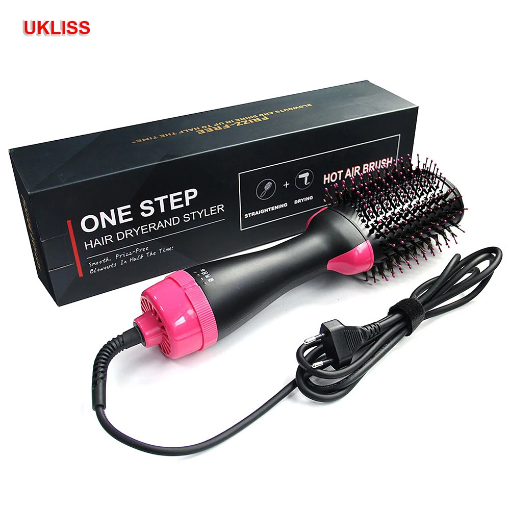 Cheap Professional 2 in 1 Multifunctional Hair Dryer Volumizer One Step Hair Drying Brush Electric Hair Dryer Rotating Hairdryer