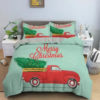 

3D Luxury Christmas Parttern 2/3Pcs Cotton Duvet Cover Set and Pillow Case Bedding Sets US/EU/UK/AU Single Twin Full Queen King