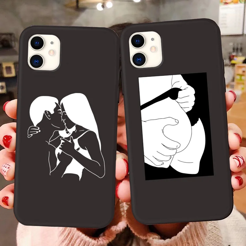 

Black Sexy Lover Harajuku Aesthetics Soft Silicone Candy Phone Case Coque For iPhone 11 PRO MAX 6 8 7 Plus X XS Max XR SE2020