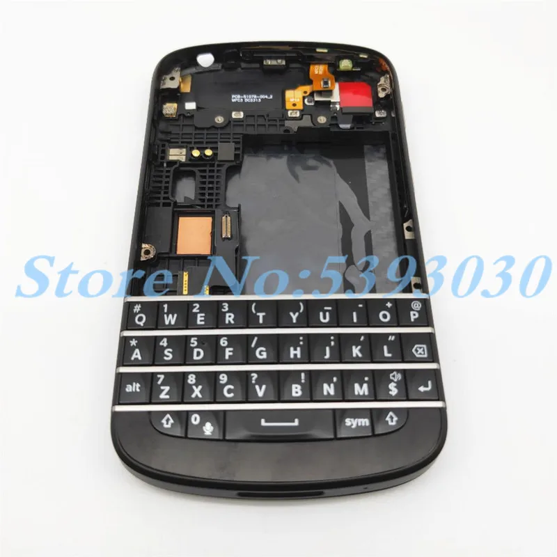 Для BlackBerry Q10 полный корпус мобильного телефона+ рамка Крышка чехол+ английская клавиатура с кнопкой
