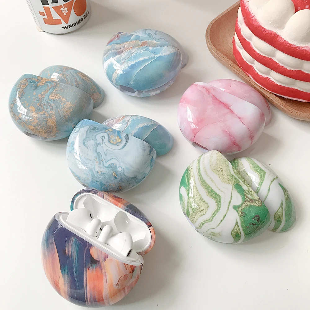 Marble Pattern Earphone Case Funda For Huawei Freebuds 3 Shookproof Cover 2 Pro Free Buds Cases Coque | Электроника