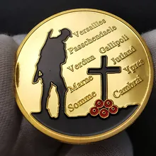 

Centennial of the Victory of the Allies Commemorative Coin World War I Armistice World History Memorabilia Coin Color Gold Coin