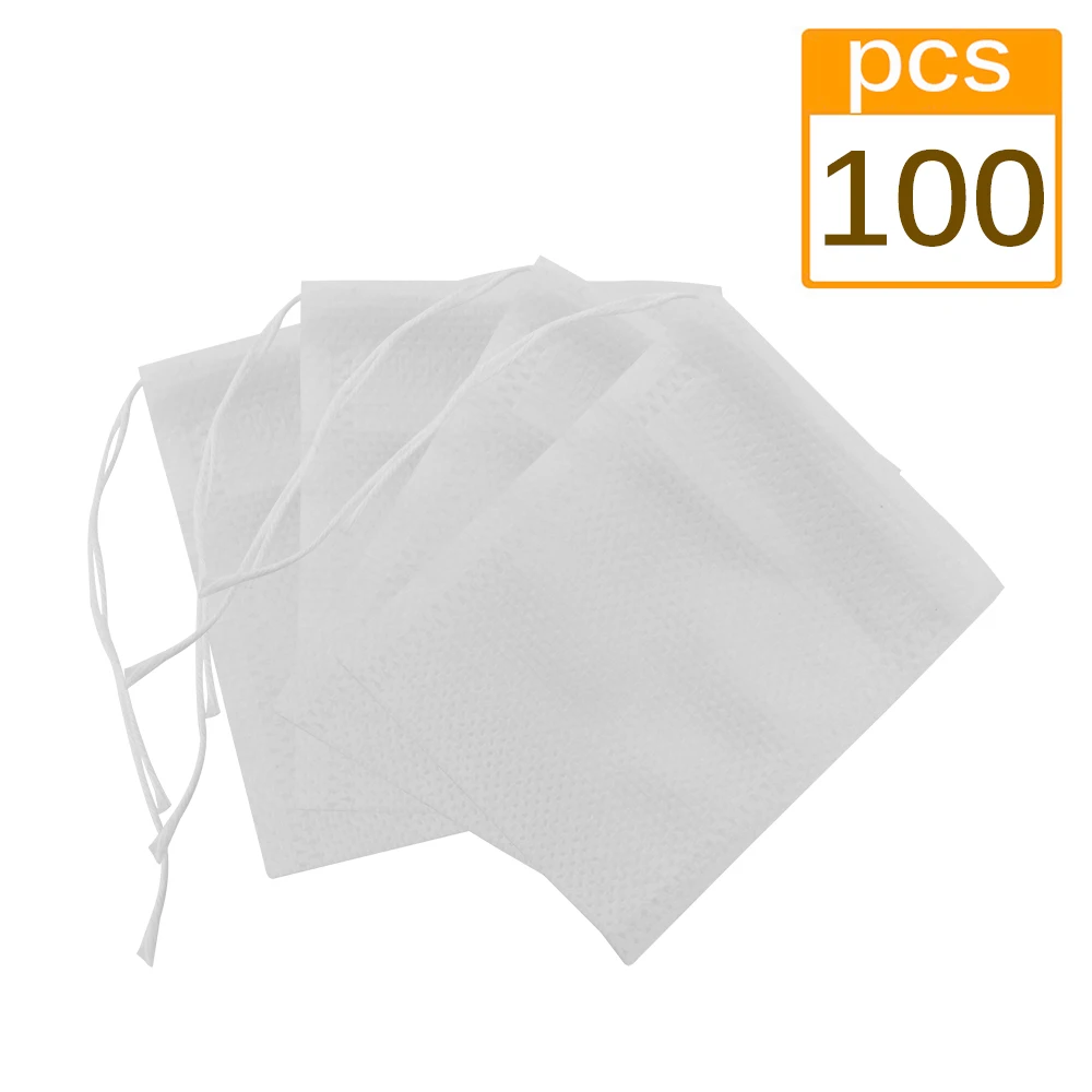 

100 Pcs Lot Disposable Tea Bags Empty Scented Tea Bag With String Heal Seal Filter Paper For Herb Loose Tea