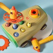 Jeu d'alimentation magnétique Montessori, oiseau magnétique, voiture de traction, jouet Musical pour bébé garçon de 1 an, planche de pêche, cadeau