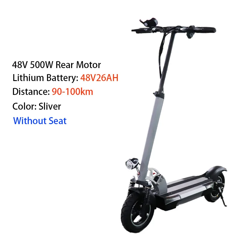 48 в 500 Вт 1" внедорожный Электрический скутер для взрослых 48 В 26А мощный складной электрический велосипед складной hoverboad велосипед самокаты - Цвет: s48v26a noseat