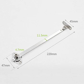 

2PCS Support Hydraulic Cabinet Lift Up Pneumatic Gas With Screws Drop Lid Sliding Silver Color