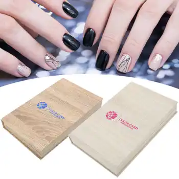 

Multifunctional Wood Nail Art Card Book Nail Polish Display Book False Nail Tip Display Color Card Book
