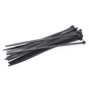 

CCZDSL 7.0mm*300mm 100pcs/bag Black Nylon 66 Plastic Self-locking Zip Wrap Cable Loop Ties Wire Self- Cable Ties