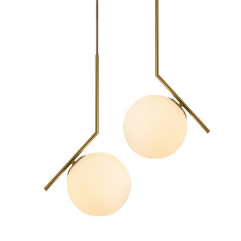 

Light Luxury Chandelier Creative Bar Living Room Nordic Chandelier Modern Minimalist Glass Ball Restaurant Single Head Chandelie