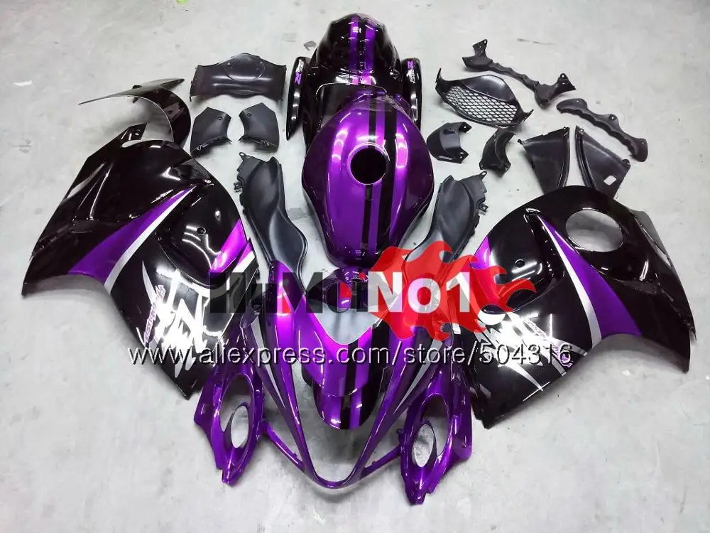 Инъекции для SUZUKI Hayabusa GSXR 1300 2008 2009 10 11 12 29MC. 233 GSXR-1300 GSXR1300 08 09 2010 2011 2012 черный пламя обтекатель - Цвет: No. 7 Purple