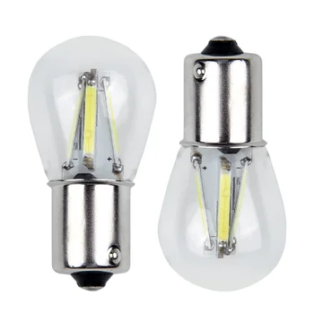 

2Pcs LED Lights White Turn Signal Reverse 8V-28VDC 1156 BA15S Car Accessories