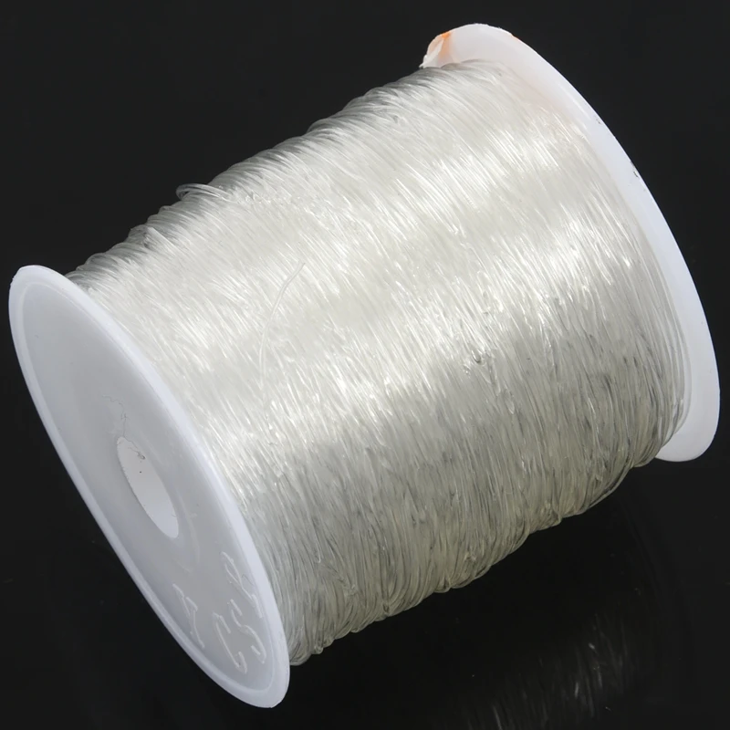 1 рулон нейлоновая эластичная нить для изготовления ювелирных изделий белого цвета 0,8 мм