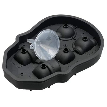 

3D Skull Ice Square Tray Mould,Food Grade Flexible Silicone Ice Square Very Suitable for Cocktail, Whiskey, Liquor