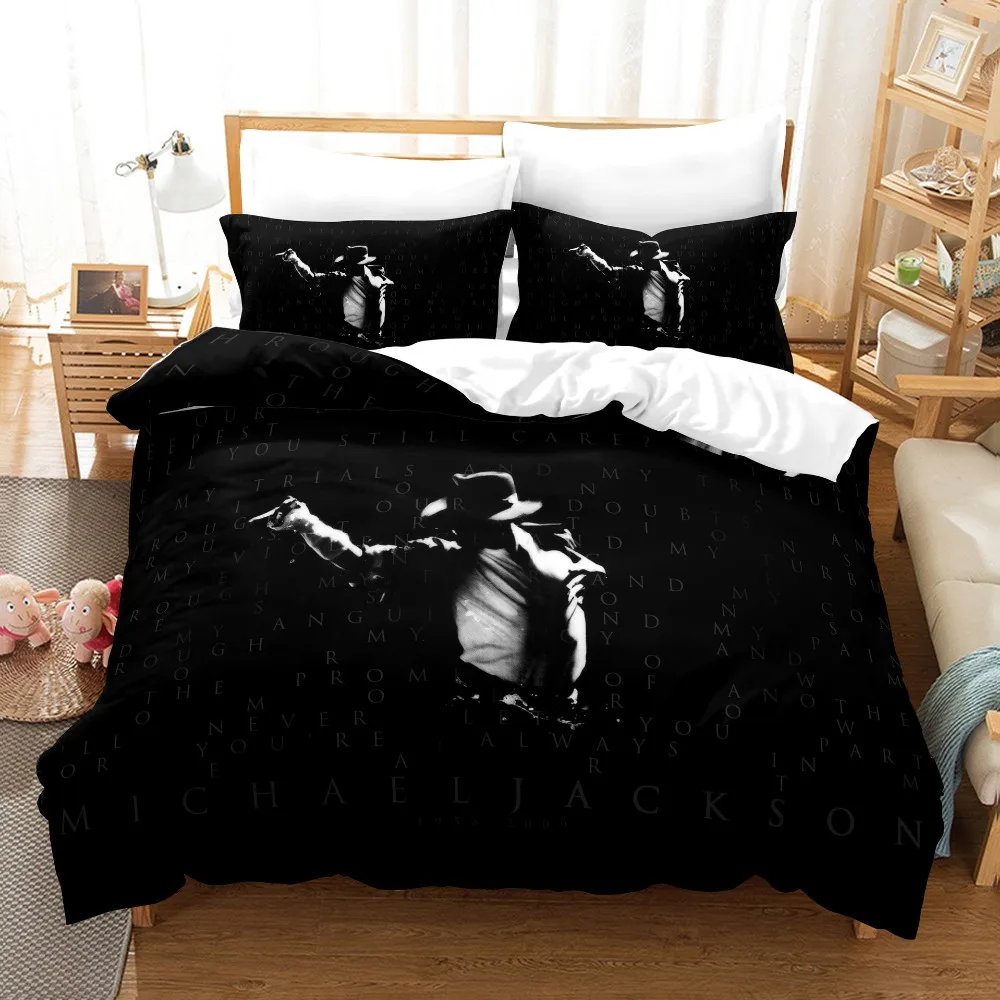 Description Picture 3 of item3D Printed Michael Jackson Bedding Set Duvet Covers Pillowcases Comforter Bedding Set Bedclothes Textile Home Queen King Single