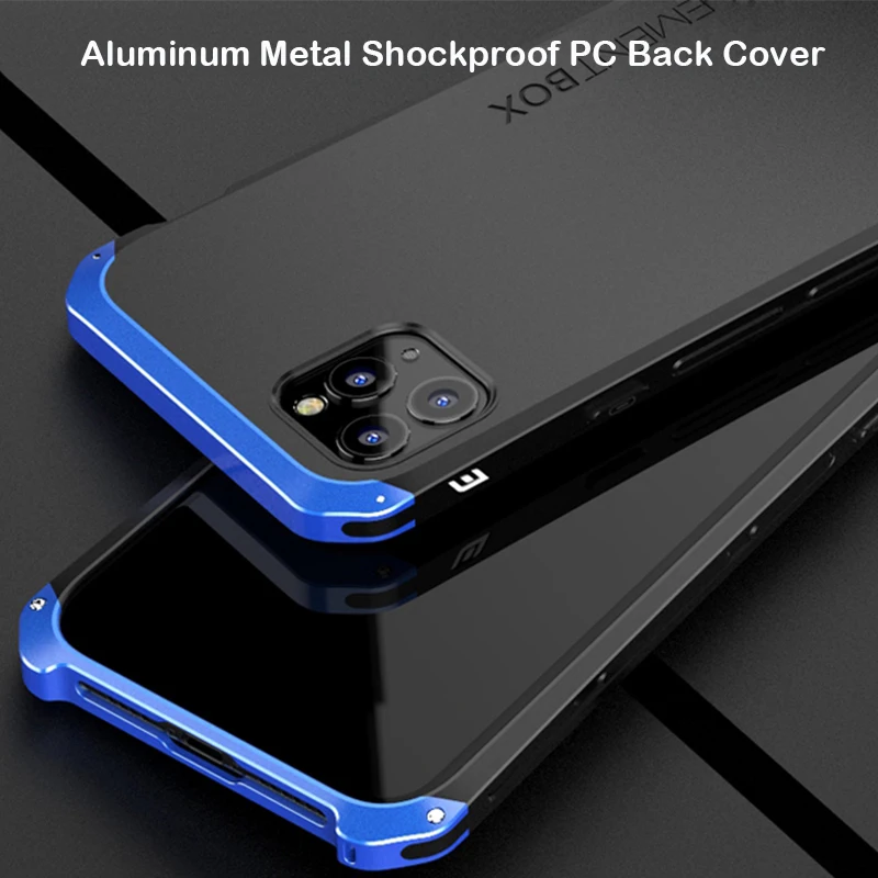 Shockproof Armor Phone Case For iPhone 13 12 Pro MAX 13 Mini 11 XS XR SE 2 8 7 6 Case Aluminum Metal Bumper Matte PC Cover Coque