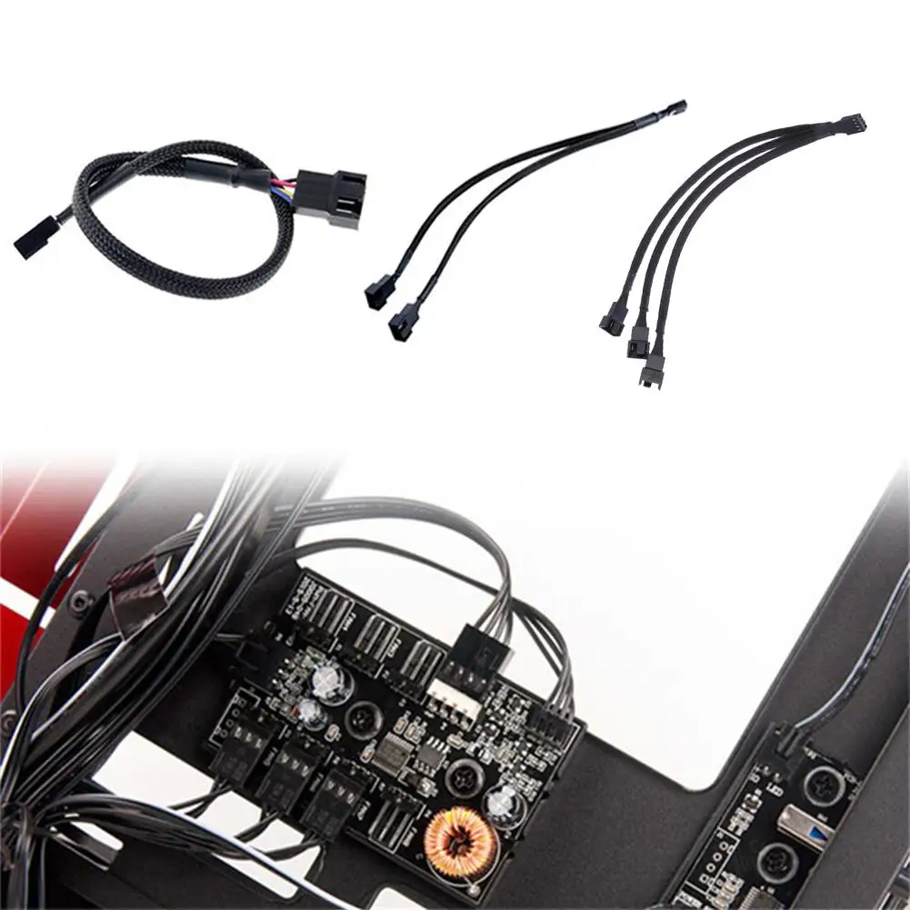 

Mainboard CPU 4 PIN Fan Extention Cables PWM 4P Adapter Cable Computer Case Mainboard 4 PIN Power Cables & Connectors