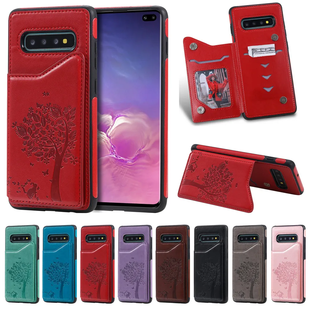 

Cute Embossing Case sFor Samsung Galaxy S10 Plus S10E Case Flip Leather Wallet Cover For Galaxy S10 5G S 10 Case Phone Bags Capa