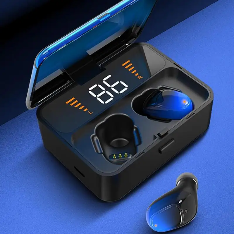 5,0 Tws Bluetooth гарнитура бинауральные Беспроводные наушники с цифровым дисплеем переключатель стерео водонепроницаемый Led Мощность наушники