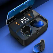 5,0 Tws Bluetooth гарнитура бинауральные Беспроводные наушники с цифровым дисплеем переключатель стерео водонепроницаемый Led Мощность наушники
