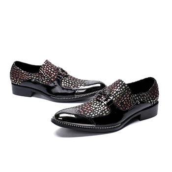 

Brand Cowhide Leather shoes Men Carved business Shoes British Style Retro Carved Bullock Formal Men Dress Shoes Size 37-46