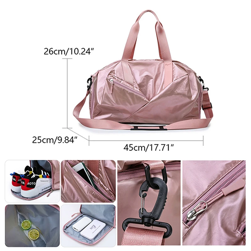 Swimming Bag Waterproof Gym Mat Bag Women Travel Handbags Waterproof Sport Handbags for Fitness Training Yoga Bolsa Sac De Sport