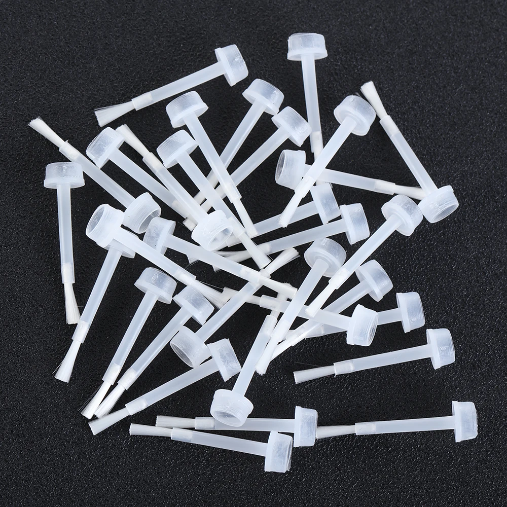 100Pcs Nail Polish Applicator Brushes Replacement Liquid Dipping Gel
