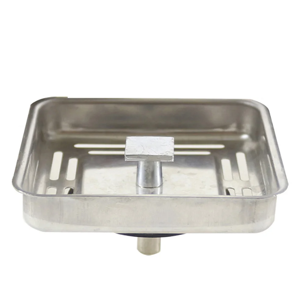 Talea Stainless steel Square Sink Drain Strainer Plug 78*78mm' afbeelding