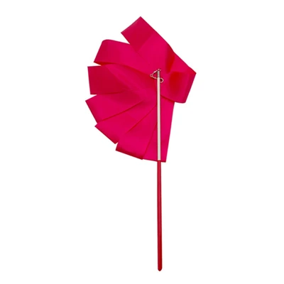 2 м/4 м красочные ленты для спортзала, танцевальная лента, художественная гимнастика, балетный стример, Вертлюг, палочка для занятий в тренажерном зале, профессиональная - Цвет: rose Red