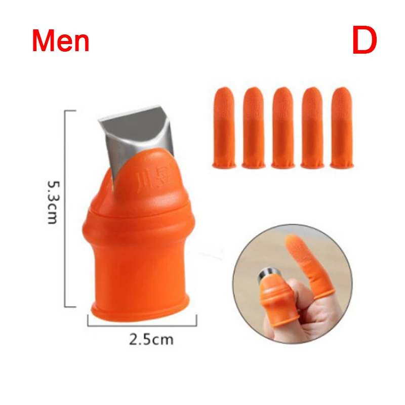 Finger Protector Silicone Thumb Knife Protector Gears Cutting Vegetable Harvesting Knife Pinching Plant Blade Scissors Gloves 