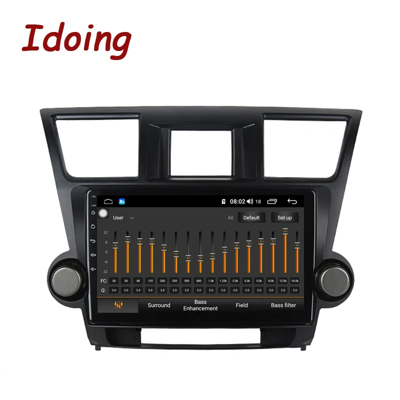 Discount Idoing 9" 4G+64G Car Radio Multimedia Android 8.1 Video Player Navigation GPS For Toyota Highlander 2 XU40 2007-2014 NO 2DIN DVD 2