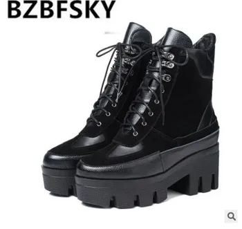 

2020 spring and autumn summer new boots women's single boots wild thick bottom muffins British style thick heel short boots thi