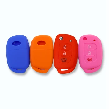 

3 Button Silicone Car Remote Flip Key Fob Shell Cover Case For Hyundai Creta I10 I20 Tucson Elantra 2016 2017 2018