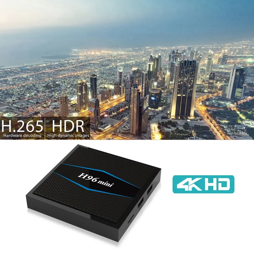 H96 Мини Android 7,1 tv Box Amlogic S905W четырехъядерный 2 Гб 16 Гб WiFi Bluetooth 4,0 H96 Mini H.265 HD 4K телеприставка медиаплеер