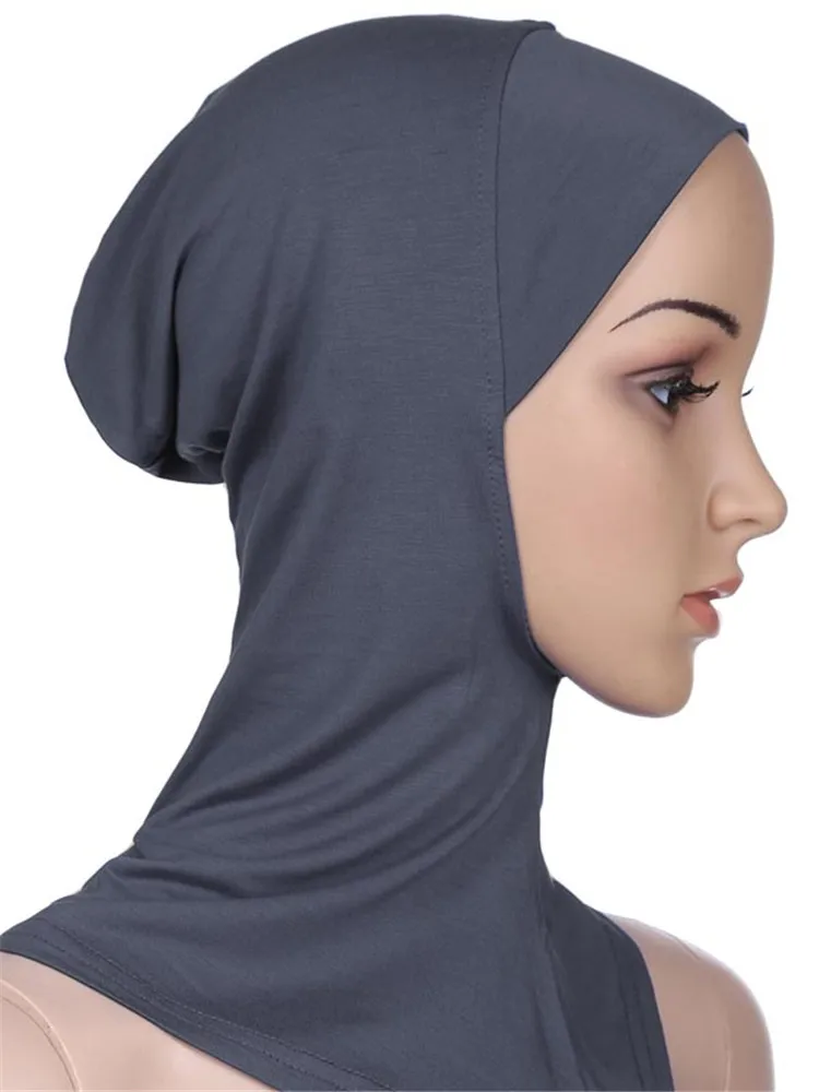 Мусульманские женские Девушки Спорт внутренний хиджаб колпачки исламские мягкие растягивающиеся подшарф шапки кроссовер классический стиль