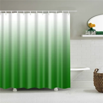 

Gradient Color Green Printed Shower Curtains Bathroom Curtain Fabric Funny Waterproof Shower Curtain Macrame Cortinas Home Decor