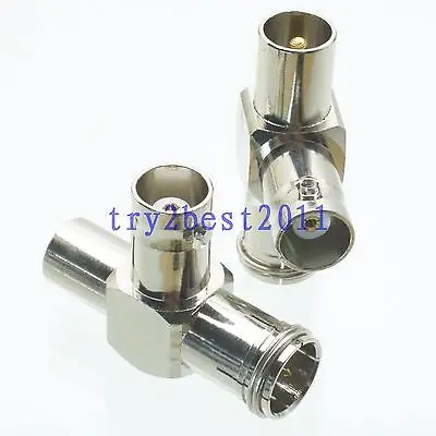 

DHL/EMS 50 Sets 1pce Adapter connector Slide-on BNC jack pin to F TV IEC PAL DVB-T plug COAXIAL -C1