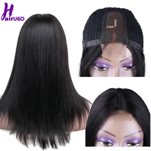 Малазийские прямые волосы 2*4, парики из натуральных волос средней части, парики из натуральных волос Remy с детскими волосами