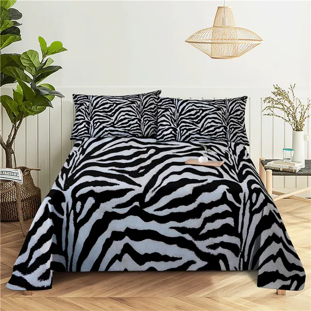 Cows And Patterns Bedding Sheet Home Digital Printing Polyester Bed