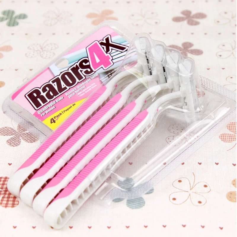 

4pcs/set Professional Unisex Manual Razor Lady Shaver Razor Leg Hair Armpit Hair Remover Female Shaver