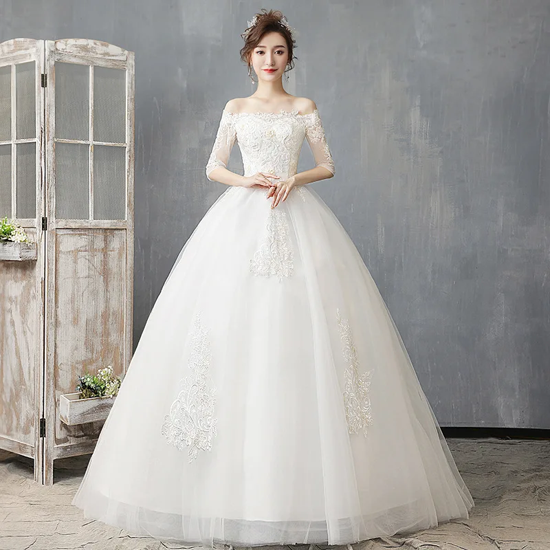 Свадебное платье платья невесты с коротким рукавом бальные свадебное на