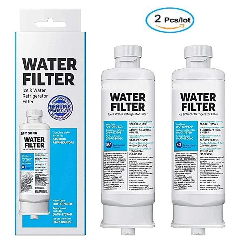 

Replace Samsung DA97-17376B DA97-08006C, HAF-QIN, HAF-QIN / EXP, RF23M8070SG, refrigerator water filter (2 pcs)