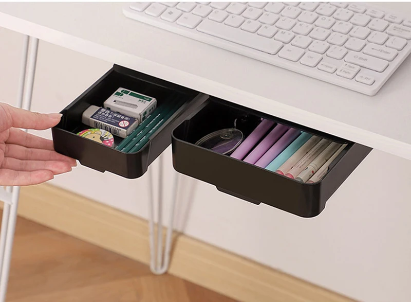 Organisateur tiroir,Tiroir à crayons de bureau, boîte de rangement sous