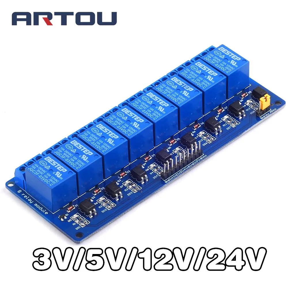 8 way Relay Module 24V 8 Channel Relay Module Board for  PICRA 