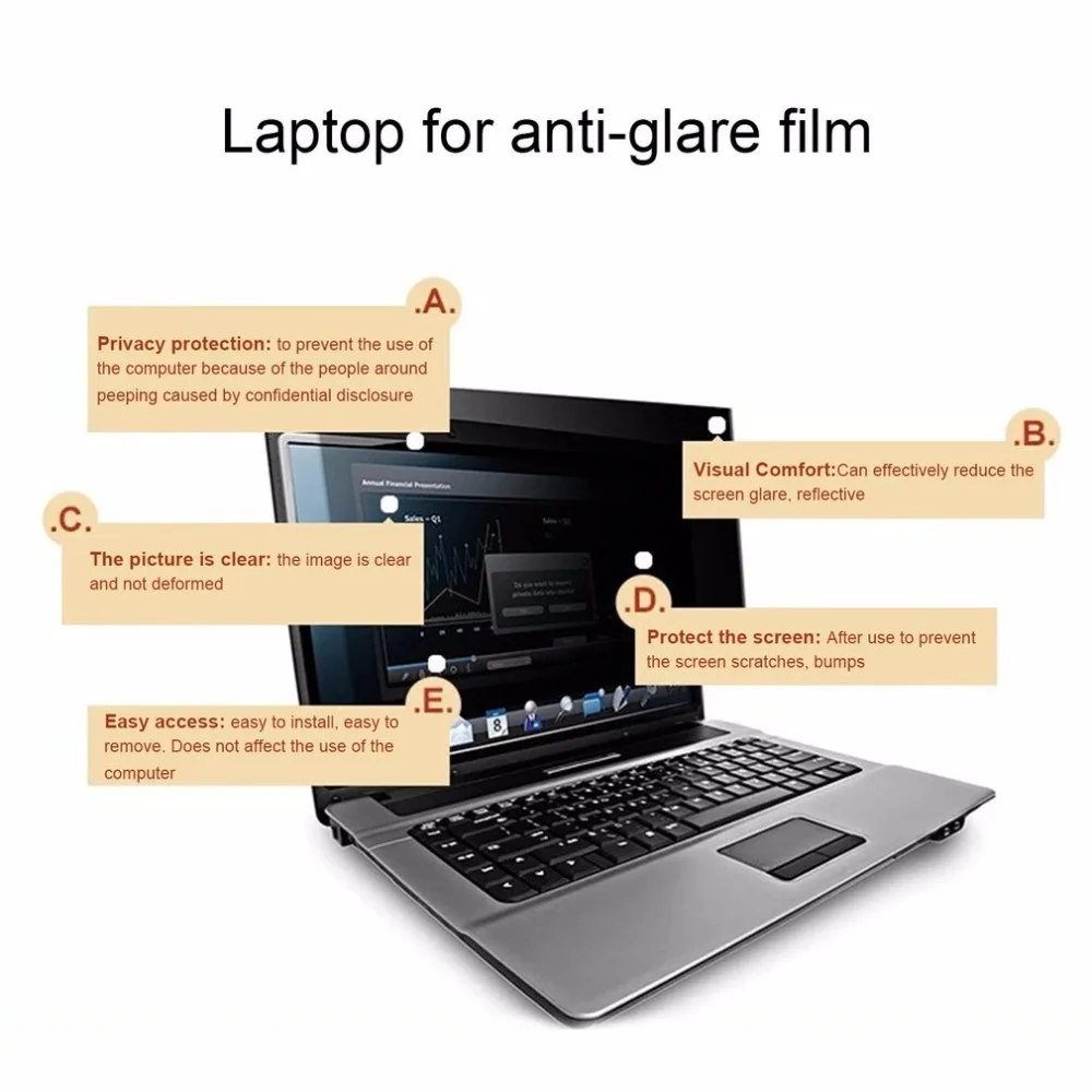 Professional 11 inch Privacy Filter Anti-spy Screens Protective Film 257.5mmx145mm Anti Peeping Dirty-proof For 16:9 Laptop
