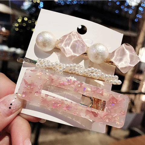 Pearl Hair Clips Pins Hairgrip For Women Girls Acrylic Hair Barrettes Party Fashion Jewelry Hair Accessories Headwear