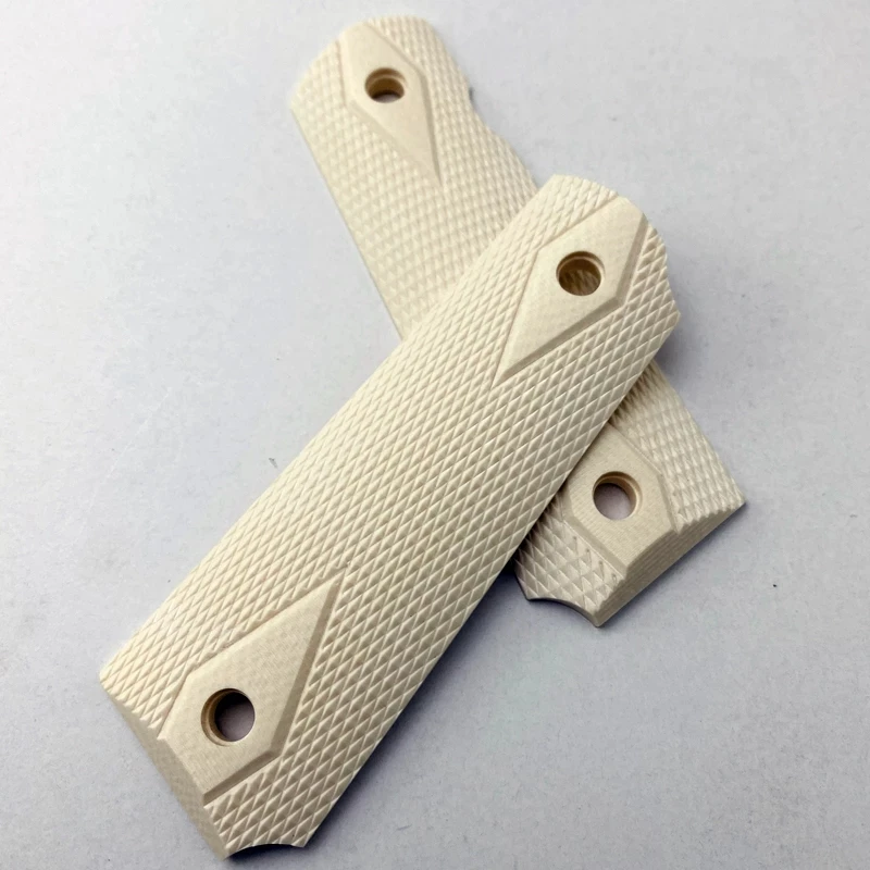 Poignées Pistolet Zib Grips En Bois (Hêtre) Pour Colt 1911 - Lot De 2 - Marron Clair