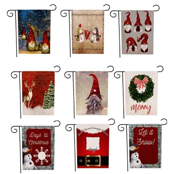 

Happy Thanksgiving Autumn Garden Flags Double-sided Linen Decoration Flags Home Decor Accessories Ornament Adornos de navidad