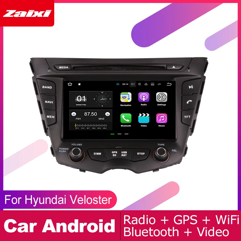 Perfect ZaiXi 2 DIN Auto DVD Player GPS Navi Navigation For Hyundai Veloster 2010~2013 Car Android Multimedia System Screen Radio Stereo 1